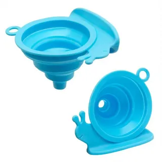 Lantelme Trichter 2 Stück Silikon Set Zusammenklappbar Küchen Fülltrichter, Einfülltrichter für Flaschen Abfülltrichter für Weinballon