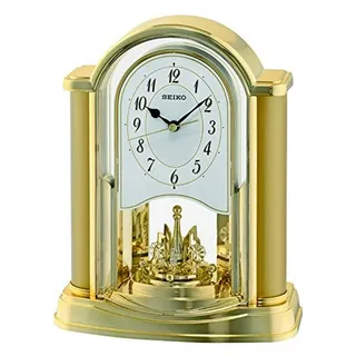 Seiko Tischuhr Motion gold Kunststoff Drehpendel QXN228G