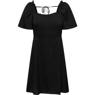 JdY Damen Kleid JDYPIPER S/S Short Dress WVN Dia (DE/NL/SE/PL, Alphanumerisch, XS, Regular, Regular, Black) - XS