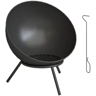 Outsunny Feuerschale Ø 66 cm Schwarz