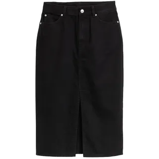 Tom Tailor Midi-Rock Jeans schwarz S