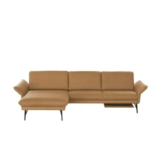 HIMOLLA Eckcouch Leder 2-Sitzer Gelb