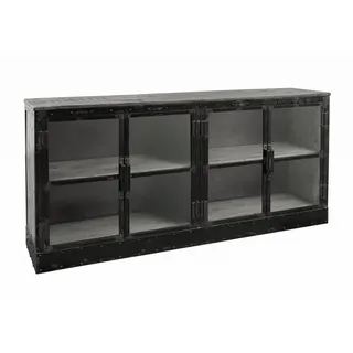 Massivmoebel24 Sideboard Mango 180 x 90 x 40 cm Grau