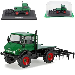 alles-meine.de GmbH Mercedes-B. Unimog U 406 1977 Grün Traktor 1/43 Modell Auto Modell Auto
