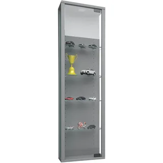 VCM Wandvitrine Hängevitrine Glasvitrine Stano Mini 33 x 0 x 0 cm Silber
