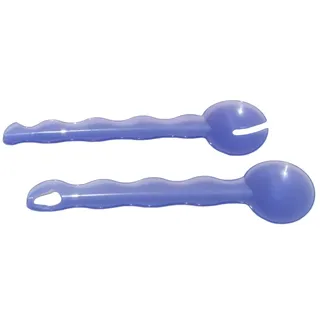 Tupperware Impressions Salat-Servier-Set, Zange, ineinandergreifende Löffel, Lupine, Violett