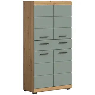 VCM Midischrank 74 cm x 141 cm x 31 cm Front Salbei FSC®