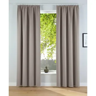 OTTO home Solana Kräuselband 140 x 145 cm Beige 2 St.