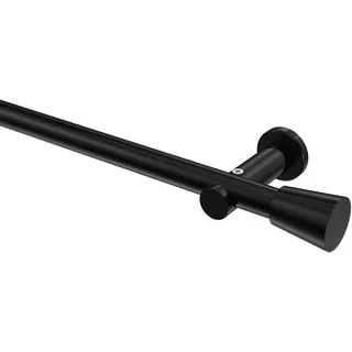 Interdeco Vorhangstange Platon Sitra 1-läufig Ø 20 mm 260 cm Schwarz