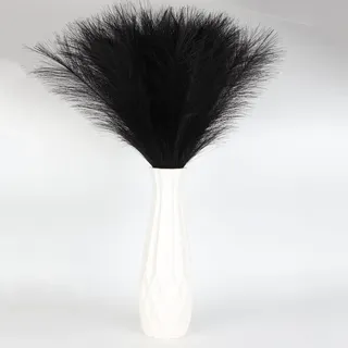 Künstliche Blumen, Pampasgras, 40 Stück, schwarze Kunstpflanze, Seidenstoff, Kunstblumen für Hochzeitsdekoration, Tafelaufsätze für Tisch, Brautstrauß, DIY-Blumenarrangement (42 cm)
