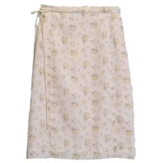 Bhoem Midirock Schlauchrock mit Blumen-Print und Bindegürtel (1-tlg) weiß 42 (GB: 14)