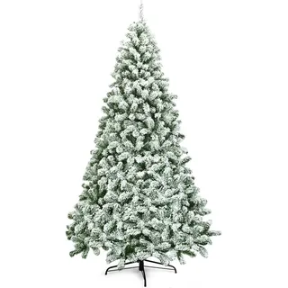 Costway Künstlicher Weihnachtsbaum Weiß/Grün 225 cm