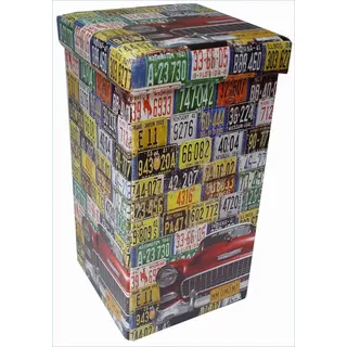 Biscottini Pouf wiederverschließbar | Kunstleder 32x32x60 cm Sitzhocker mit stauraum | Spielzeugkiste mit Deckel | Spielkiste Kunstleder | Sitzwürfel