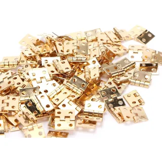100er Pack Miniatur Puppenhausscharniere, 8 X 10 Mm Scharniere für Kleine Hardware DIY Schmuckkästchen