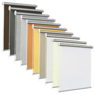 ROLLMAXXX Verdunkelungsrollo ohne Bohren 55x100 cm Weiss | Thermorollo Klemmfix für Fenster & Balkontüren, Fensterrollo mit Kettenzug, Lichtundurchlässig & Isolierend