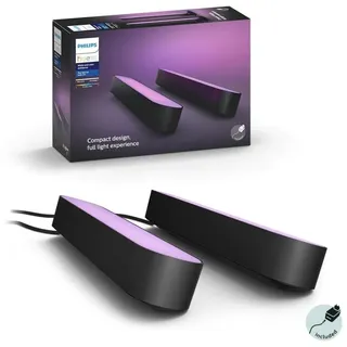 Philips - SET 2x LED RGB Dimmbare Schreibtischlampe Hue AMBIANCE LED/6W/230V - Schwarz