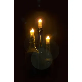 MAGS Flaschenlicht Kerzenflamme Kunststoff Braun