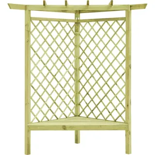 vidaXL Eckpergola mit Bank 130 x 130 x 197 cm Grün
