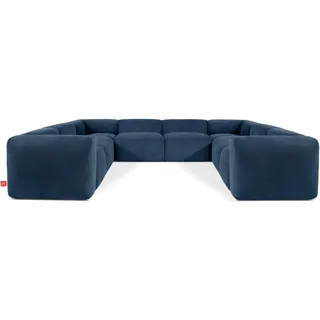 KONSIMO® Wohnlandschaft BUFFO Ecksofa U-Form, Big-Sofa, hergestellt in der EU, extrem weicher und bequemer Sitz, Modern, handgefertigt blau