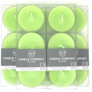 unbekannt 15er Set Kerzen Teelichter Candle - Gruen- 5.5 cm Diameter CA