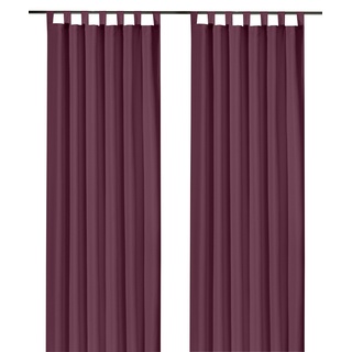 Vorhang WECKBRODT "Vito" Gardinen Gr. 245 cm, Schlaufen, 140 cm, lila Gardinen nach Räumen Gardine Schlaufenschal, Gardine, blickdicht, Microvelour, Unifarben