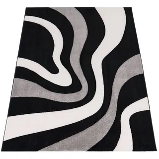 KADIMA DESIGN Kurzflorteppich 120 x 170 cm Schwarz
