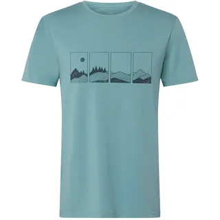 Tchibo - Outdoor-T-Shirt - Herren - Gr. M - türkis/print