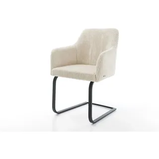 DeLife Freischwinger Greg-Flex Cord Beige