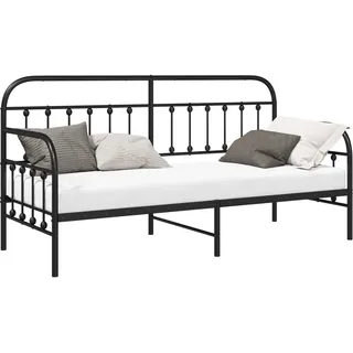 vidaXL Tagesbettrahmen Schwarz 80 x 200 cm Stahl