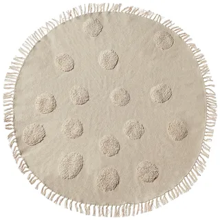 Beliani Kinderteppich Beige ø 140 cm Baumwolle