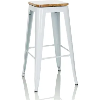 HJH Office Barhocker Vantaggio High WS 360° drehbar Weiß