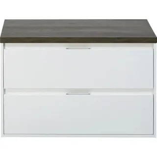 Waschtischunterschrank Sanox Porto BxHxT 90 x 59 cm x 50 cm Frontfarbe weiß hoch