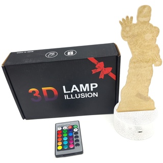 3D Lampen Illusion Nachttischlampe Nachtlicht Roboter Anzug Fernbedienung meh...
