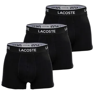 Lacoste Boxershorts unifarben Schwarz / Weiß S 3er Pack