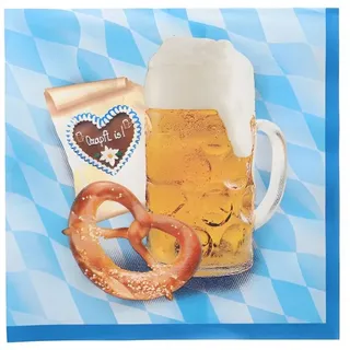 Papstar 100 Servietten, 3-lagig 1/4-Falz 33 cm x 33 cm "Bavaria"