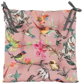 Sitzkissen Outdoor 38x38cm Vögel rosa