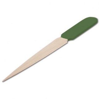 5X HOFMEISTER® Brieföffner 21 cm aus Holz mit Farbigem Griff (Laubgrün)