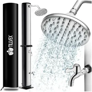 tillvex Solardusche Schwarz/Silber 40 l