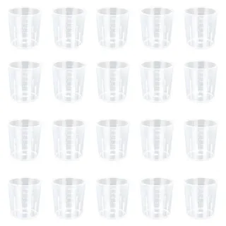 Messbecher Klein 30ml Kunststoff 20 Stück Präzisions Dosierhilfe mit Skala