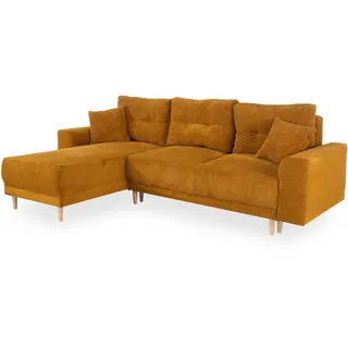 Verwandlungsecke MILAN (BHT 253x91x162 cm) - gelb - BHT 253x91x162 cm