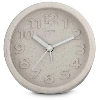 Hama Wecker Uhr Manuell Analog leise ohne Ticken 1x Alarmzeit 12 cm 3D-Ziffern
