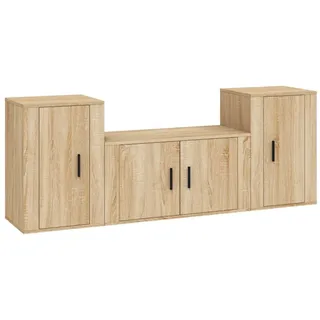 vidaXL 3-tlg. TV-Schrank-Set 3700 cm Braun Holzwerkstoff