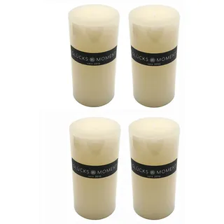 Annastore Stumpenkerze 4-TLG. Set Kerzen Rustik Stumpenkerze Adventskranz Kerzen weiß