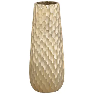 EGLO Living Metallvase Nilgaut, Elegante Deko Vase, gehämmerte Dekovase für Wohnzimmer, Blumenvase aus Metall in Messing Gebürstet, Tischdeko 31 cm