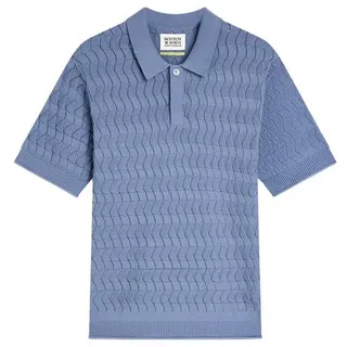 Scotch & Soda Poloshirt Poloshirt Kurzarmshirt mit Polokragen (1-tlg., 1) blau L (50)