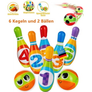 XDeer Lernspielzeug Kegelspiel für Kinder,Pädagogisches Bowlingset,Montessori Spiele, Outdoorspielzeug,Präfektes Spielzeug für drinnen und draußen bunt