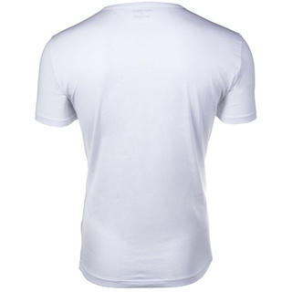 EMPORIO ARMANI Herren T-Shirt, Vorteilspack - V-Neck, V-Ausschnitt, Halbarm, unifarben Weiß S 4er Pack (2x2P)