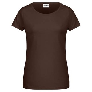 Ladies' Basic-T Damen T-Shirt in klassischer Form braun, Gr. L