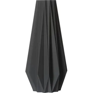 3D Vase Dekovase Agneta XL 38cm Nachhaltige Deko Vase Pampasgras Trockenblumen, Bodenvase grau