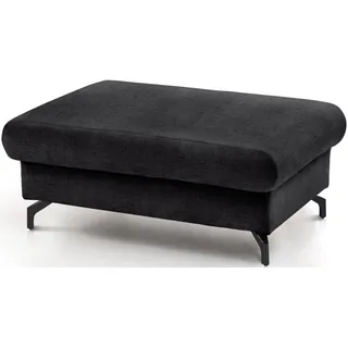 Polsterhocker COTTA "Kitty", grau (charcoal), B:100cm H:45cm T:65cm, Microfaser (100% Polyester), Flachgewebe (100% Polyerster), Hocker, Modern, Bodenfreiheit 12,5 cm